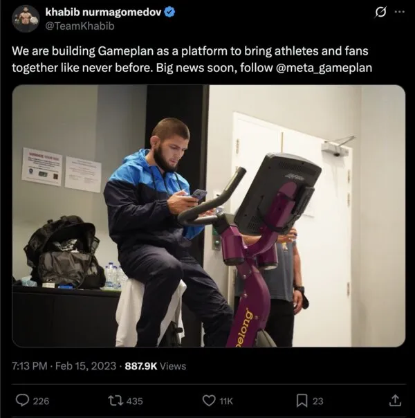 Khabib Nurmagomedov tweet about Gameplan